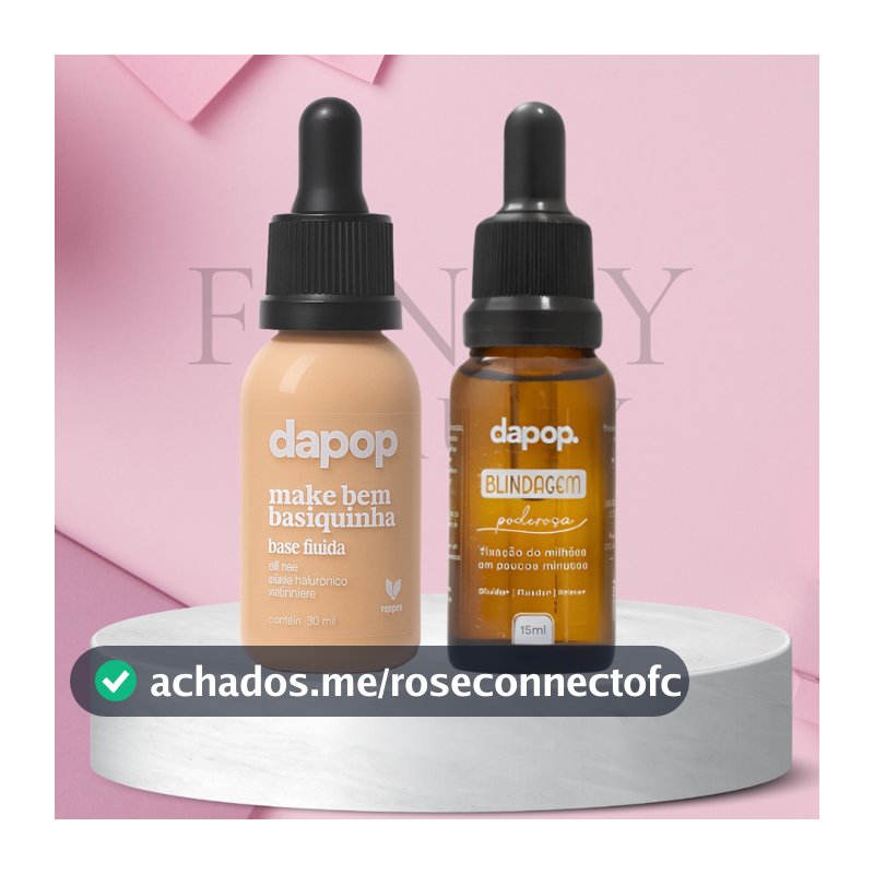 Base Fluida Make Basiquinha Dapop E Blindagem de Maquiagem Primer Fixador Diluidor
