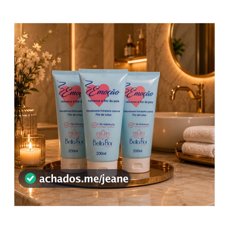 Kit 3 Hidratante Corporal Bella Flor Sedução 200ml Todos os Tipos de Pele Hidratação Maciez