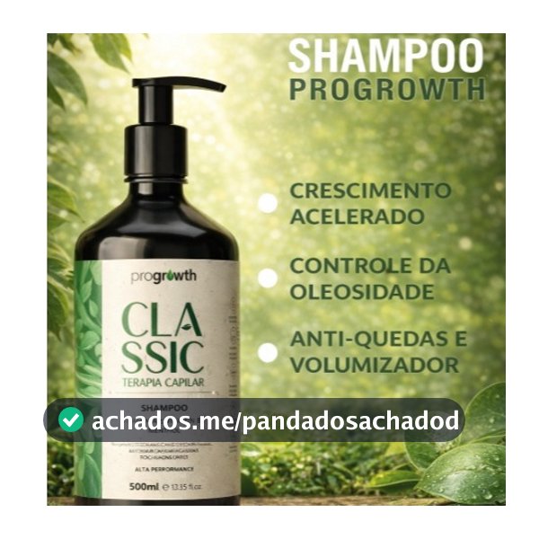 Shampoo Crescimento Capilar Progrowth Cresce Cabelo Fio Terapia