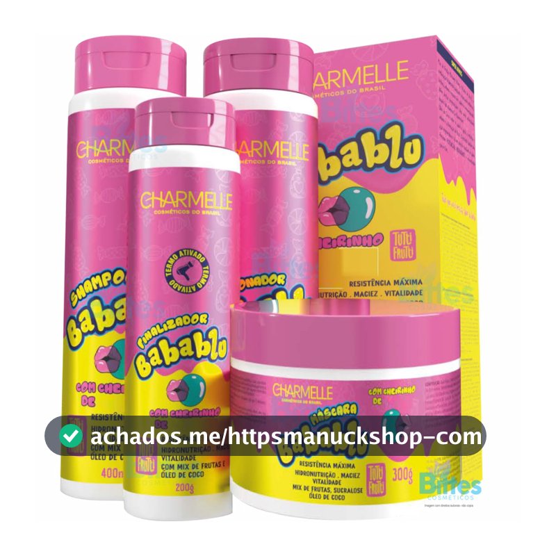 KIT Capilar BABABLU Tutti Frutti Charmelle Cosméticos Hidratação Capilar