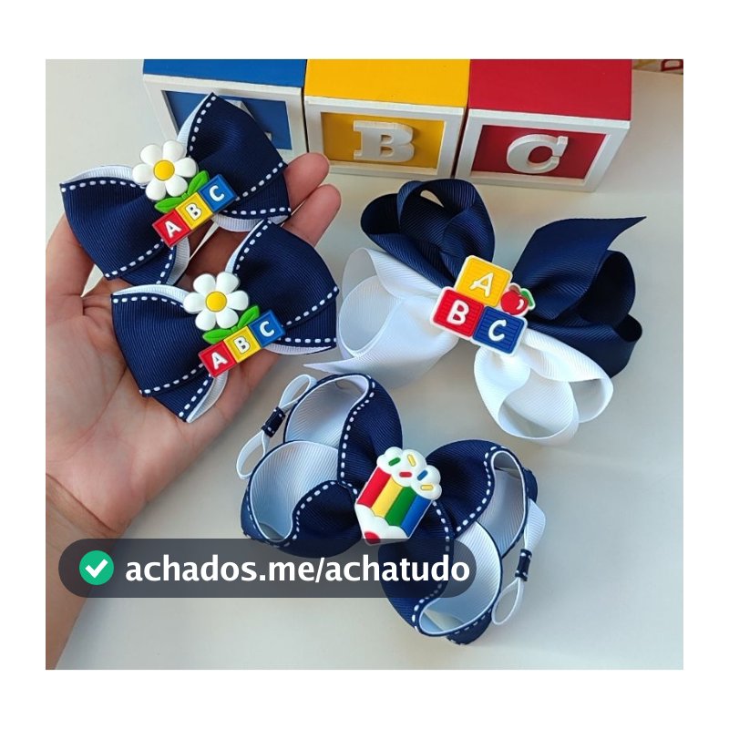 Kit escolar laço volta as aulas laço escolar