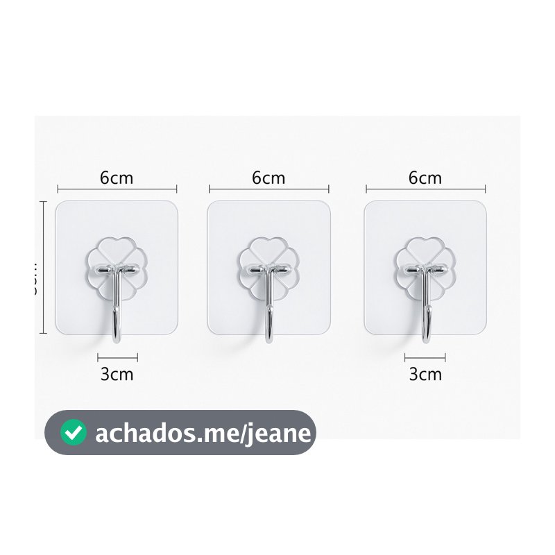 Ganchos Adesivos Trasparente Parede Multi Funcional Autocolante Casa Cozinha Quarto Banheiro Organizado