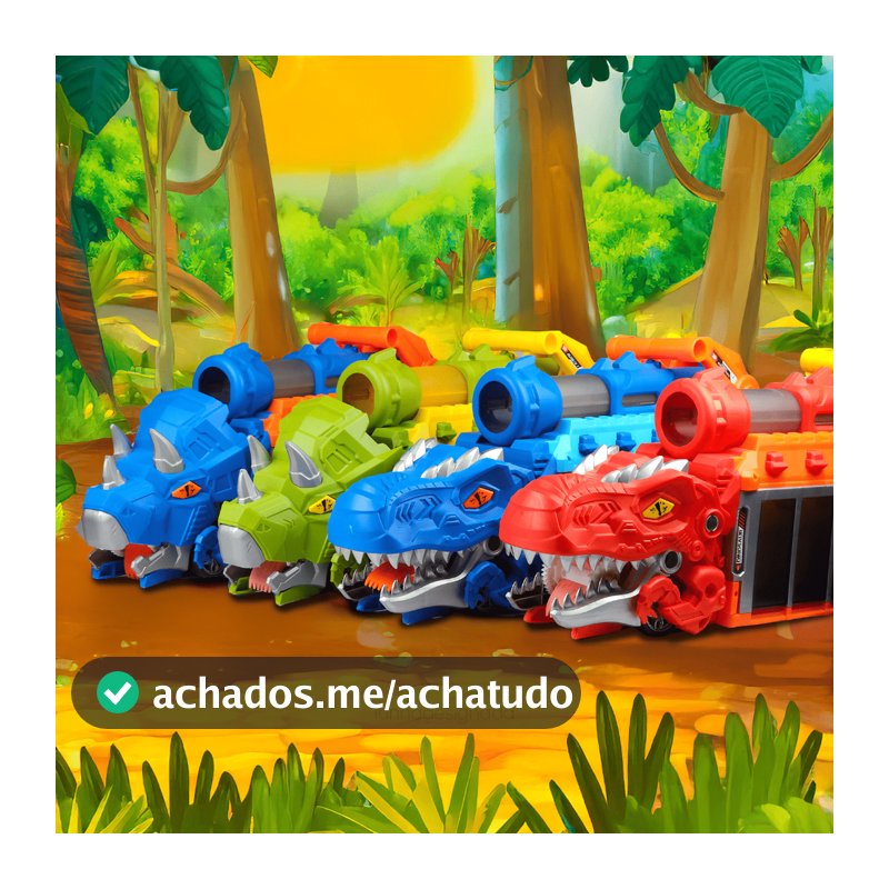 Caminhão Dino Brinquedo Canhão Dispara Bolinhas Engole Carrinhos Diversão Garantida EGOL 1688