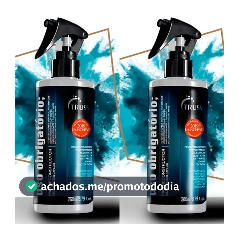 2 Uso Obrigatório Truss 260ml Tratamento Reconstrutor Protetor Térmico Restauração