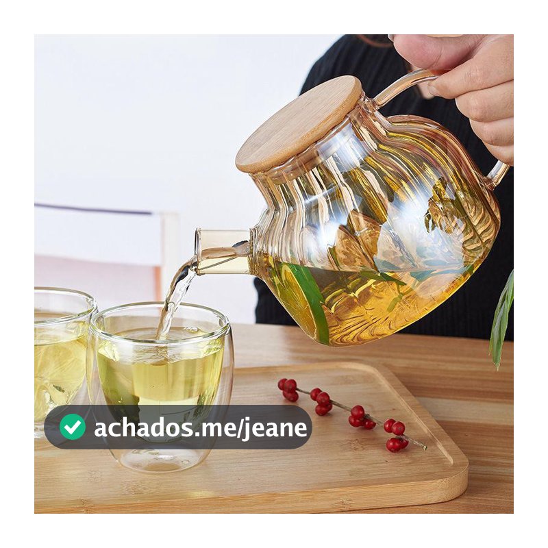 Bule de Vidro que Vai ao Fogo com alta resistência a calor e super elegante