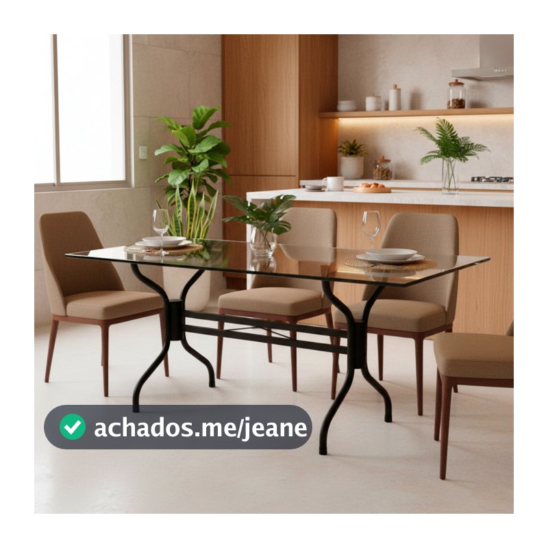 Base Pe Mesa 75x1.50 Armação Ferro Retangular Para Tampos de Vidro Marmore Madeira Granito Estrutura