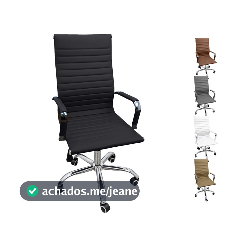 Cadeira Eames Esteirinha Presidente Alta Trabalho Reunião Sala