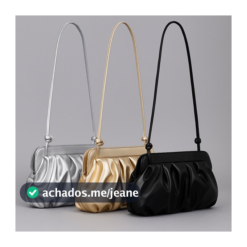 Kit 3 Bolsa Feminina Transversal Nuvem De Alça Festa Balada Casamento Couro Eco