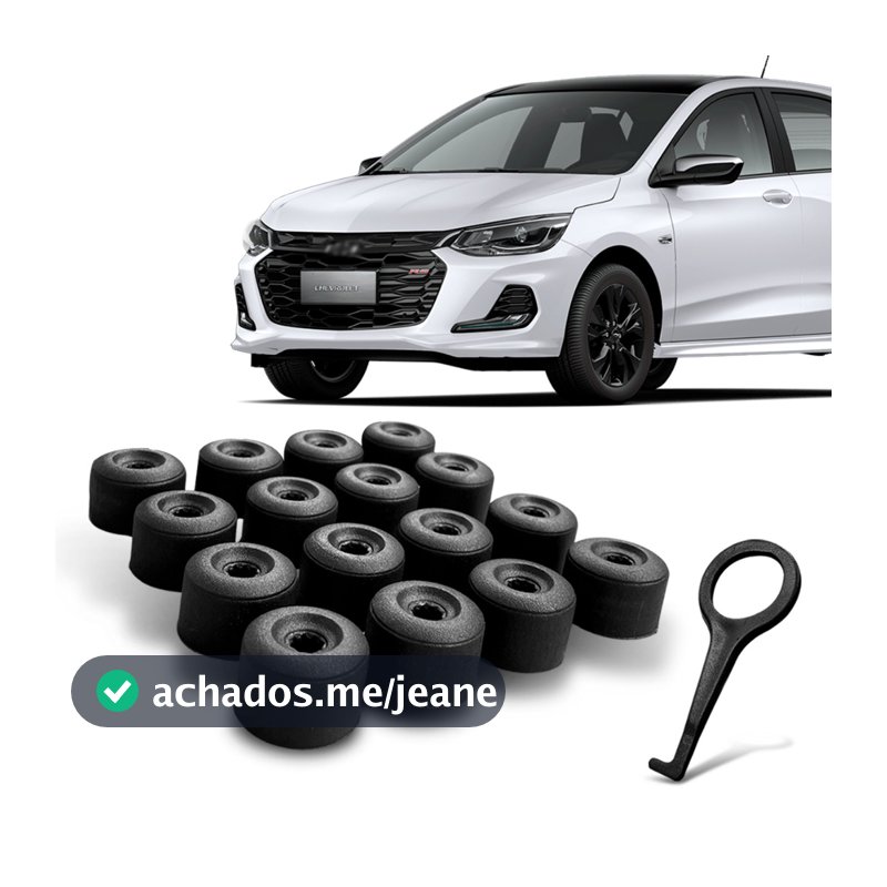 Kit Jogo 16 Capa Parafuso Anti Furto Roda Onix Turbo Ltz Lt Joy Top de linha
