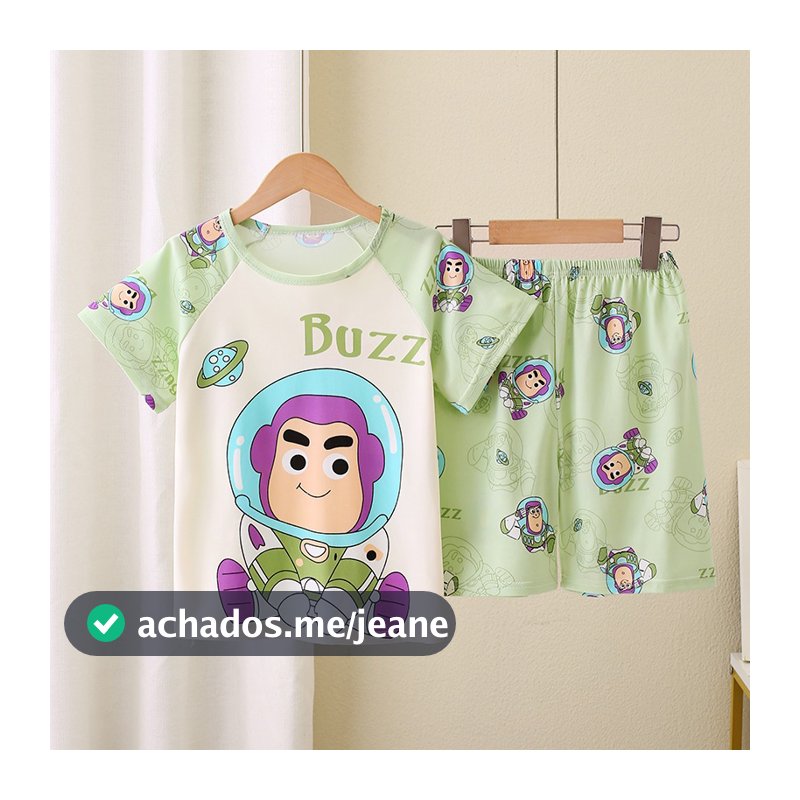 Pijamas infantis meninos meninas verão Casual moda manga curta ternos Homewear