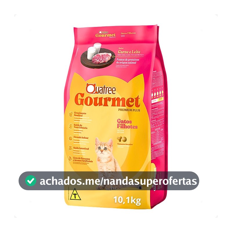 Ração Quatree Gourmet Gatos Filhotes - 10,1Kg