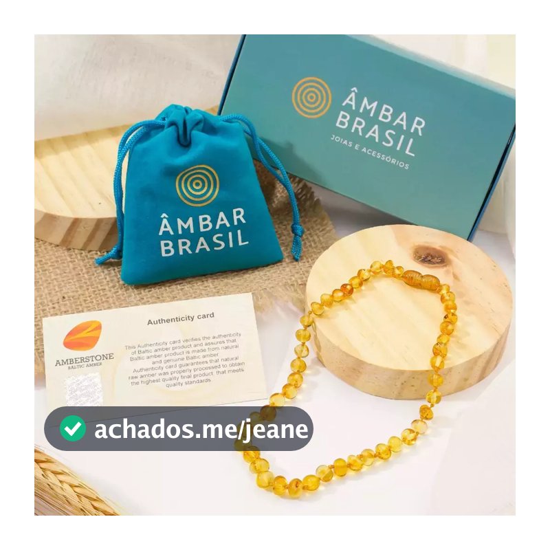 Colar de Âmbar para Bebês Original Várias Cores
