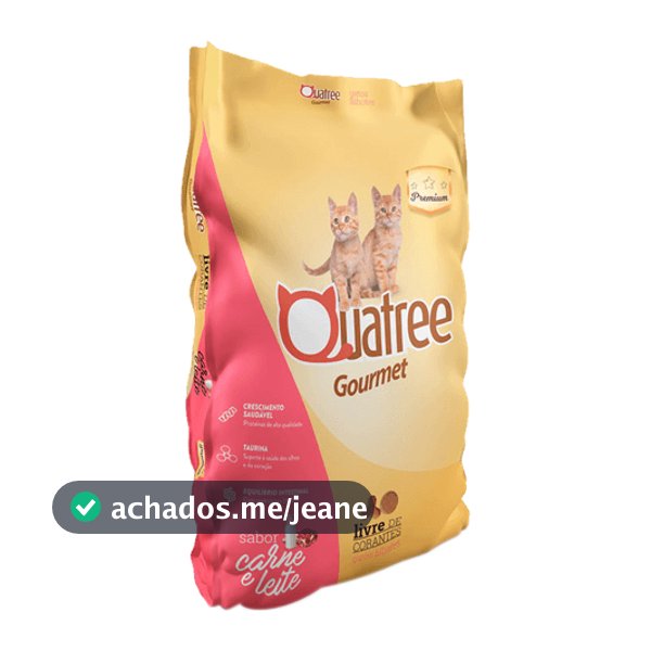 Ração Quatree Gourmet Gato Filhote Carne e Leite 10,1kg