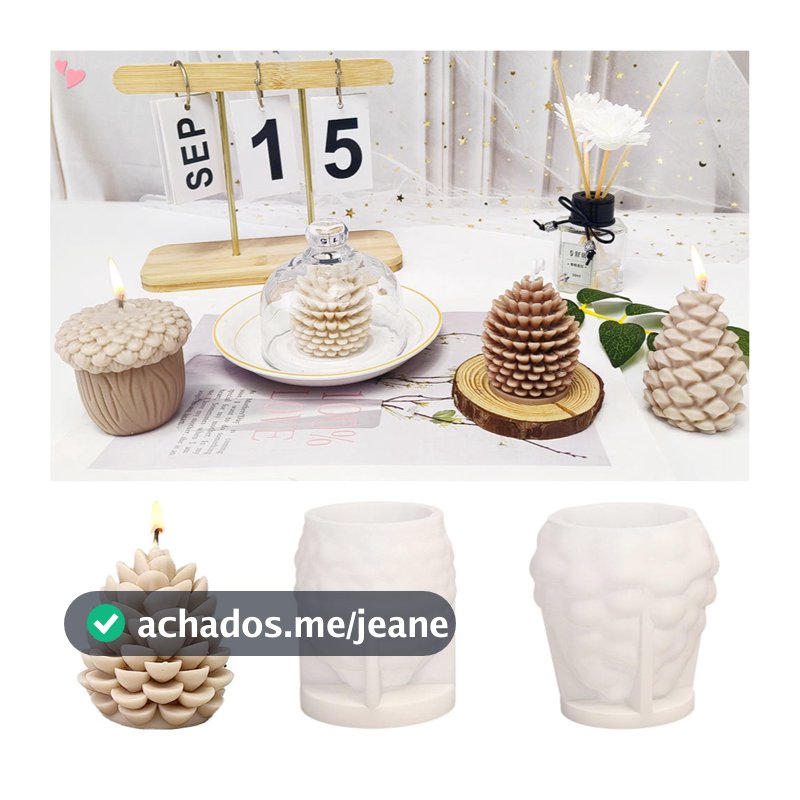 Molde De Vela De Pinha De Natal , Silicone 3D Para Fazer Velas , Cera De Aromaterapia , Resina Epóxi , Sabão De Fundição
