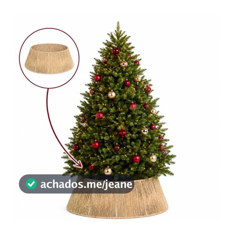 Saia Árvore De Natal Decoração Palha Natural Artesanal