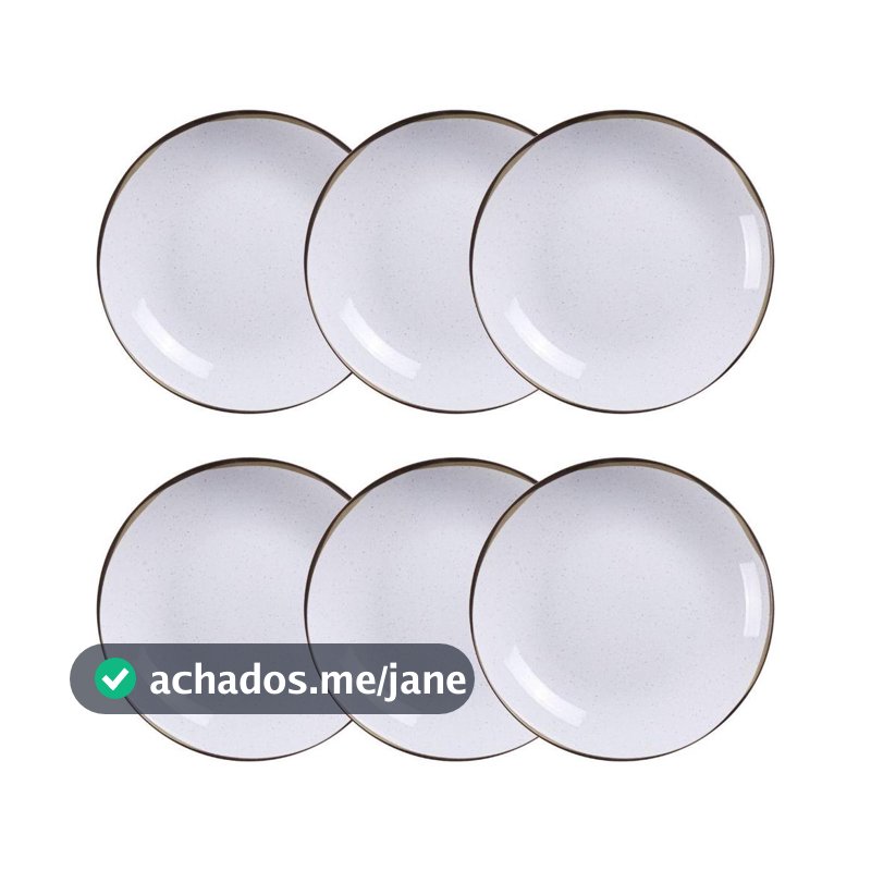 Conjunto 6 Pratos Fundos 21cm Canyon Porcelana Tramontina