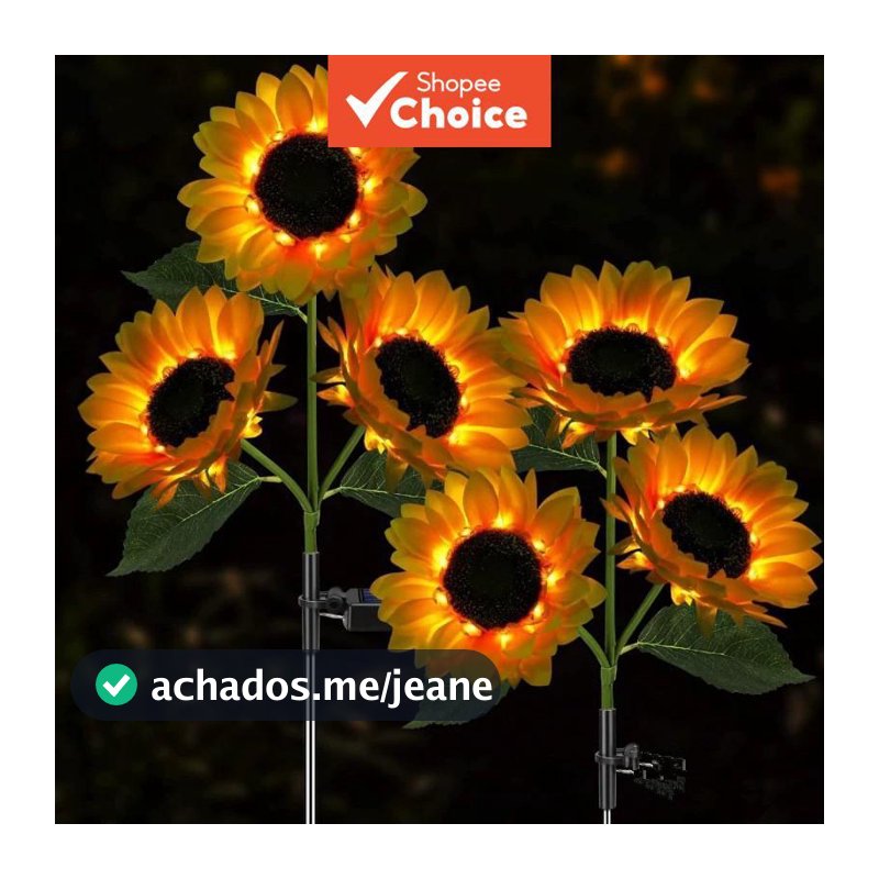 Luzes Solares De Natal De Girassol Ao Ar Livre À Prova D'água LED Terra Para Jardim , Gramado , Pátio , E Casamento Plan