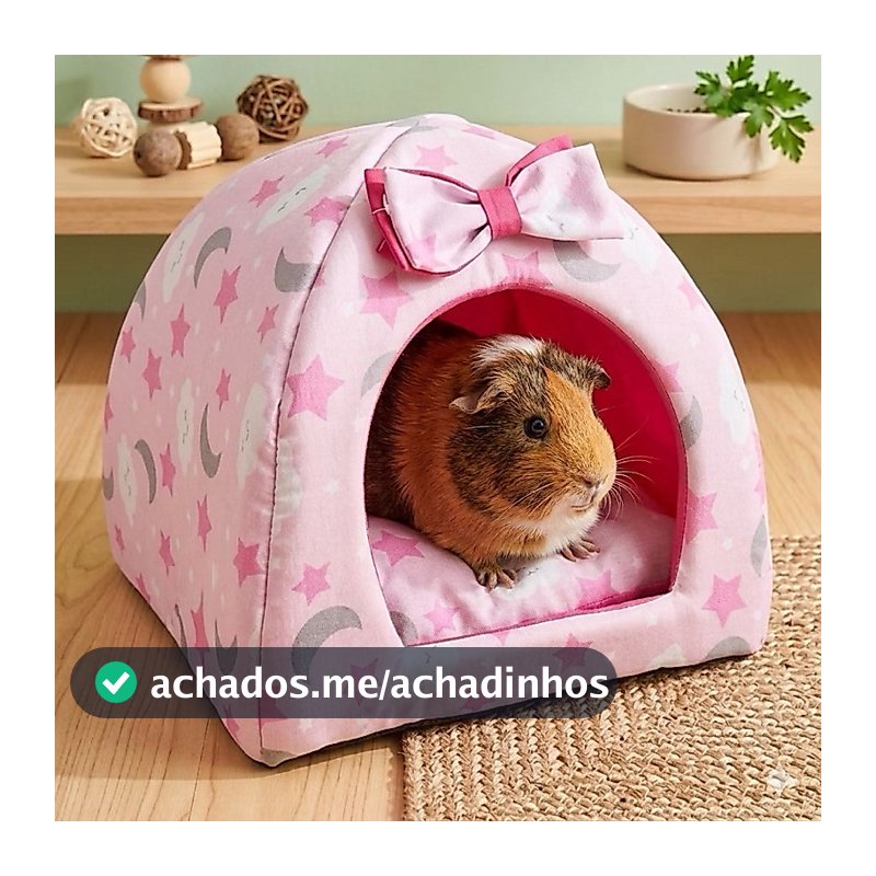 Toca Casa Toquinha Cabana Dobrável Para Porquinho da Índia, Hamster, Calopsitas, Mini coelho e Pequenos roedores