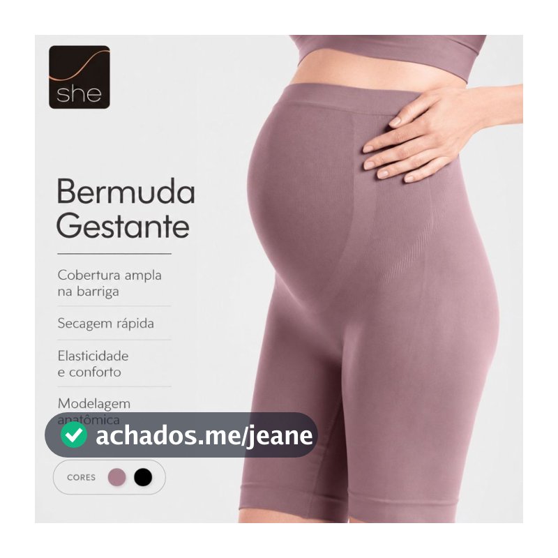 Bermuda Gestante Maternidade Sem Costura She