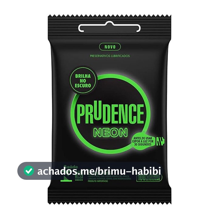 Preservativo Neon Prudence  Brilha No Escuro Lubrificado 3 Unidades