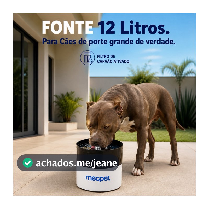 Bebedouro Automatico Grande Purificador Fonte Tornado Cão e Gato 12L