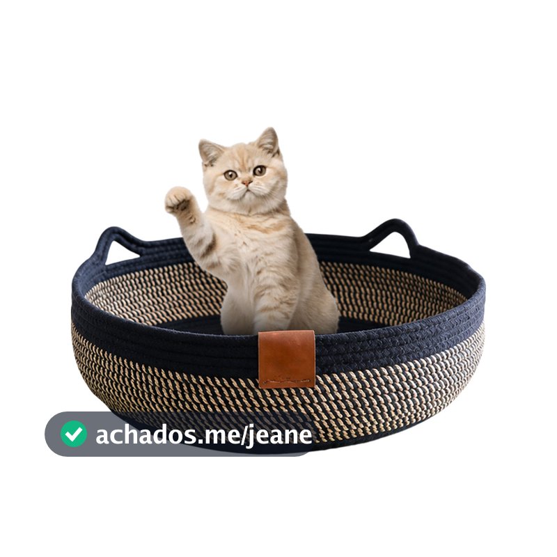 Cama Gato Arranhador Ninho Cestinho Pet Felino Caminha Rasqueavel Animais Estimaçao Confortavel Divertida Petshop