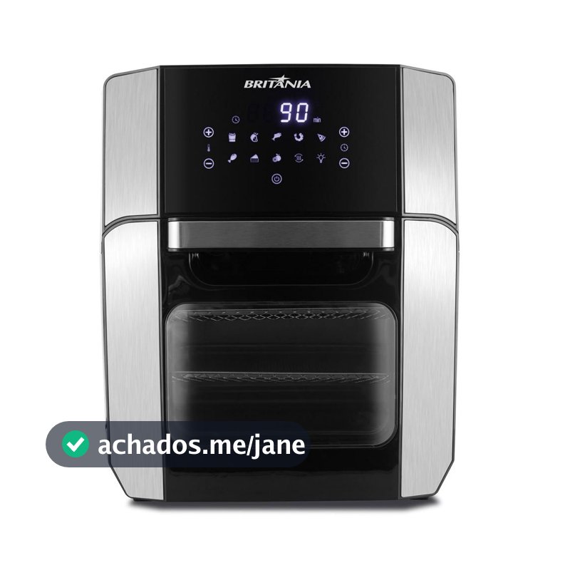 Fritadeira Elétrica Air Fryer 12L Britânia Oven BFR2100P Preta 127V