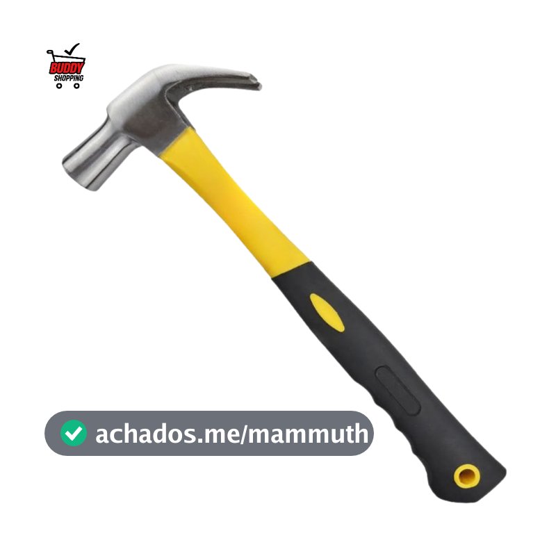 Martelo Unha Reta Profissional Cabo De Fibra Antiderrapante TPR Aço Forjado 23mm 27mm Resistente