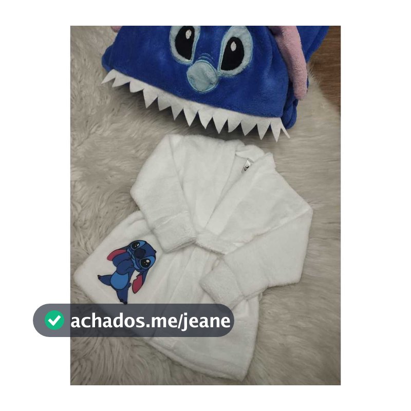 roupao infantil stich cama mesa e banho bebê