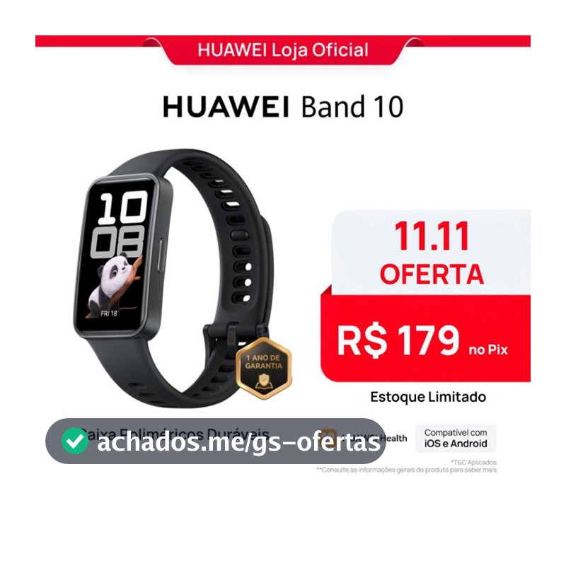 HUAWEI Band 10 | Relógio Smartchwatch | Análise do Sono em Nível Profissional