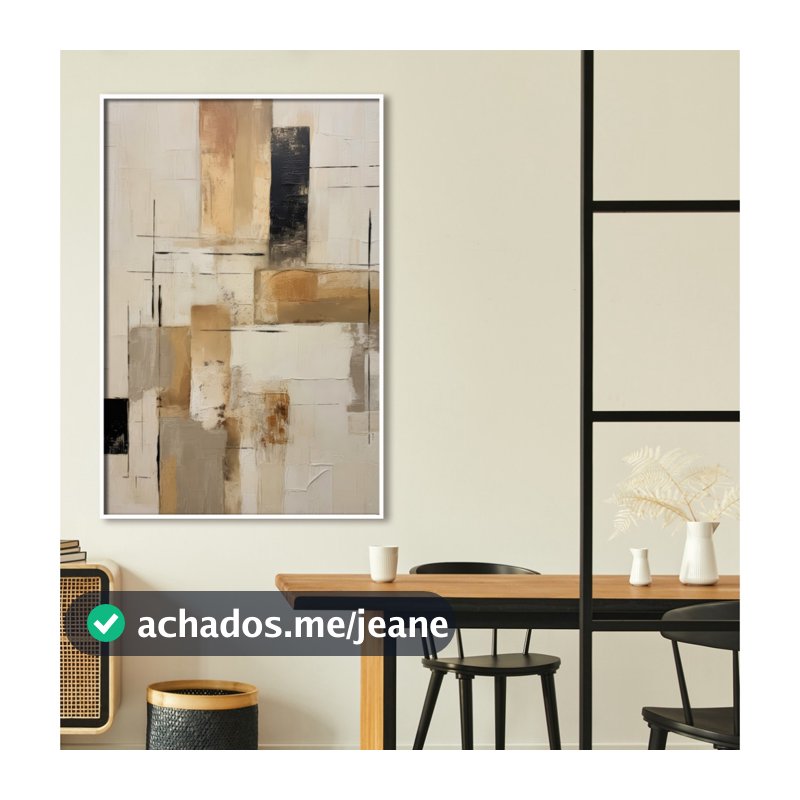Quadro Abstrato Bege Quadro Decorativo Sala Grande Com Moldura E Vidro Quadros Decorativos Quarto