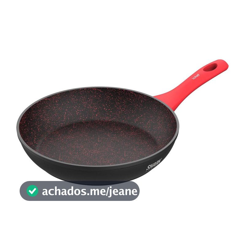 Panela Polishop Sauté Grand 24cm Ichef Home Vermelha Shark Series