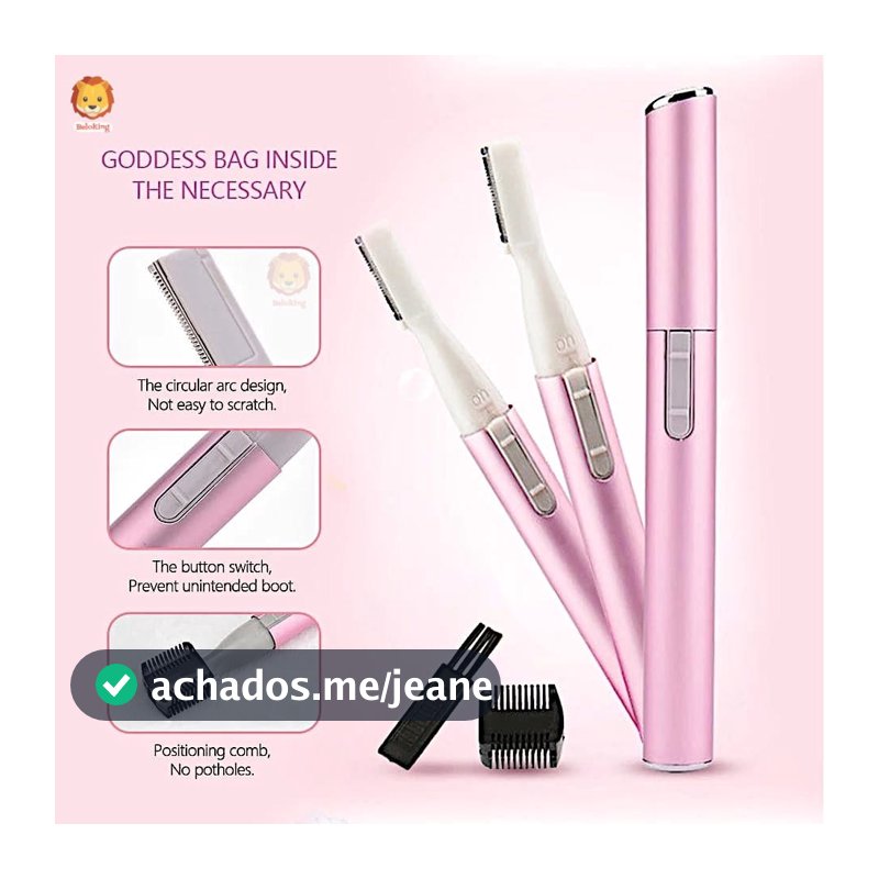 Caneta Depiladora Elétrica para Sobrancelha/Rosto / Aparador de Pelo Portátil para Corpo / Depilador