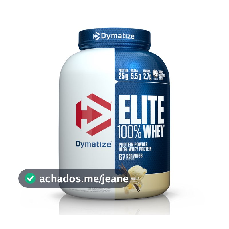 Whey Protein Elite Dymatize 2,3kg sabor Goumet Baunilha