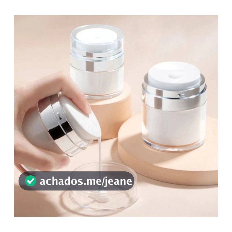 Frasco Pump Dosador Acrílico Premium 60ml para Creme Loção Cosméticos Maquiagem Bomba Valvula