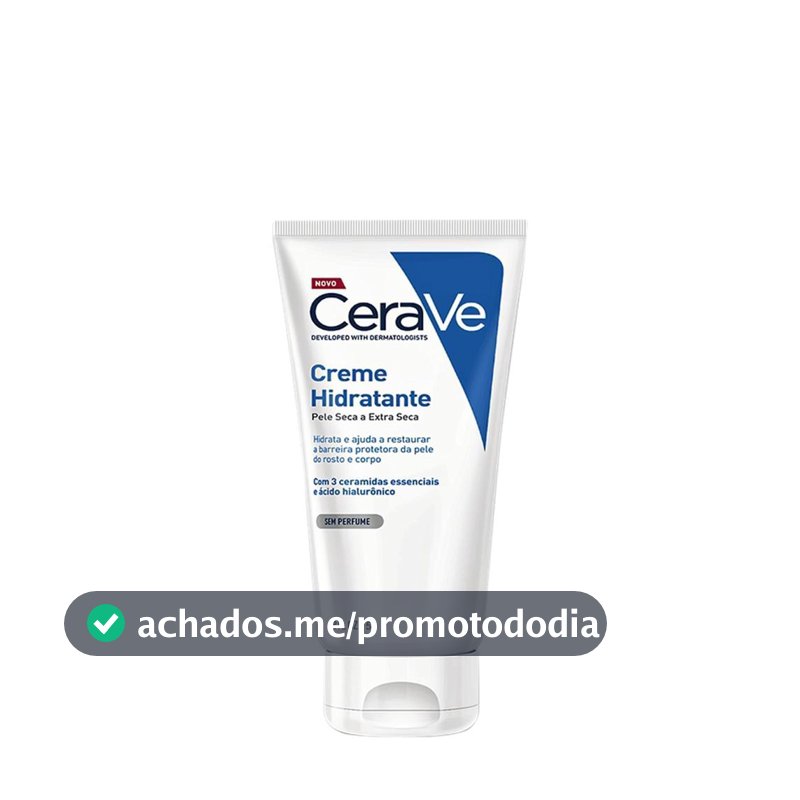 CeraVe para Pele Seca a Extra Seca - Creme Hidratante Facial e Corporal Sem Perfume 50g