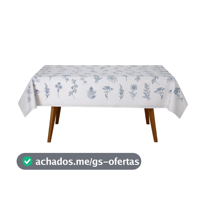 Toalha de Mesa Quadrada Döhler Clean Renova Estampado Digital 8 Lugares 1,80m x 1,80m