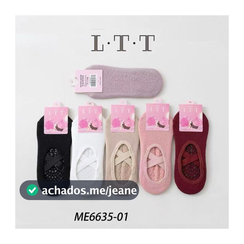 Kit 3 Meias Antiderrapante Feminina para Pilates e Yoga – Kit Promocional