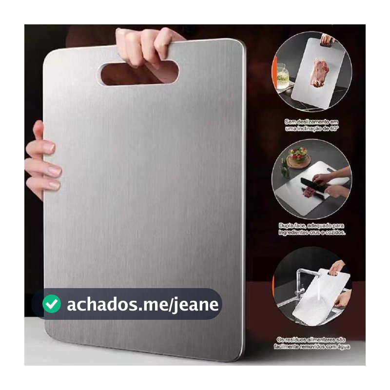 Tábua de corte profissional em aço inoxidável 304, multifuncional, antimofo e antibacteriano, ferramenta de cozinha