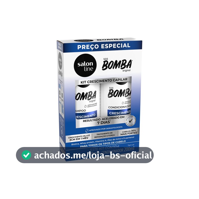 Kit Shampoo + Condicionador SOS Bomba Original Salon Line 200ml