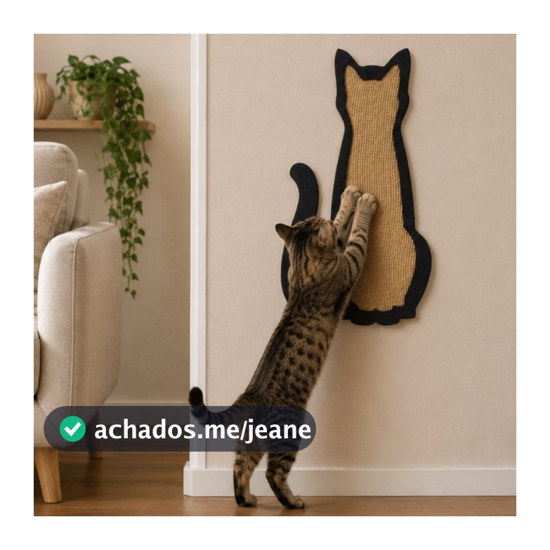 Arranhador de Parede Para Gatos Afiar Unhas Tecido Juta de Sisal 43x23cm