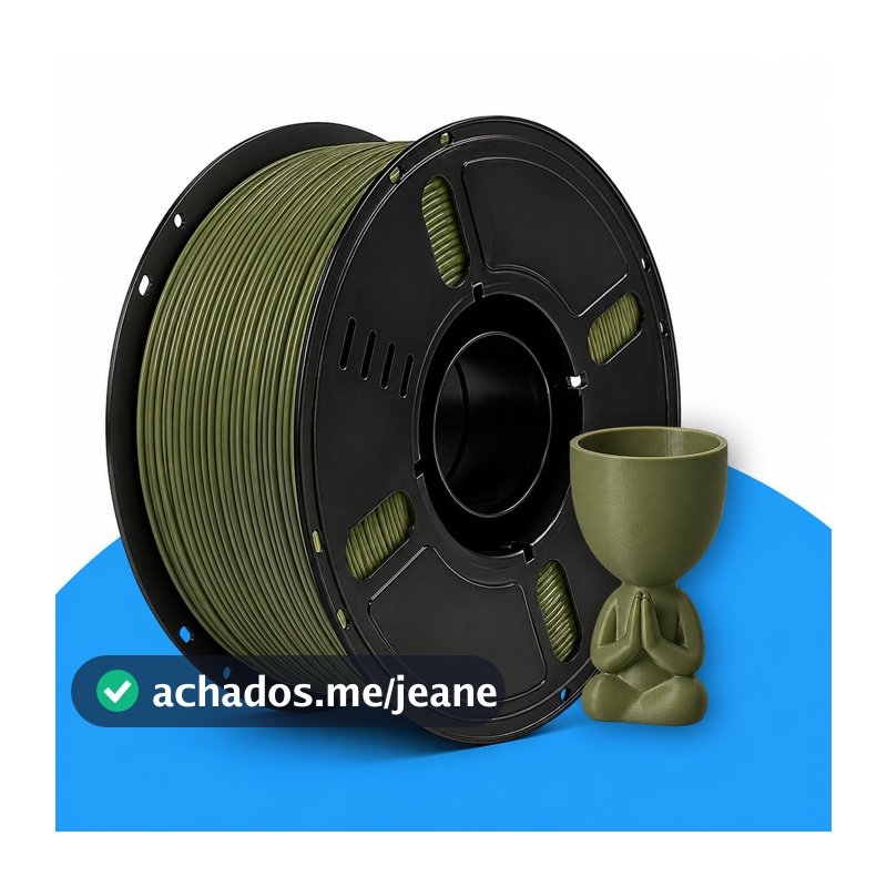 Filamento PLA Verde Oliva 1kg 1.75mm para Impressora 3D Impressão de Alta Qualidade
