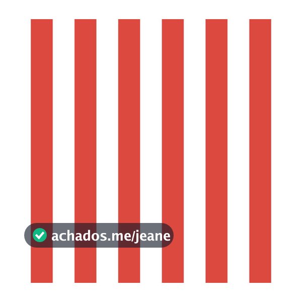 Papel De Parede Listrado Vermelho E Branco - 2,50x0,50m