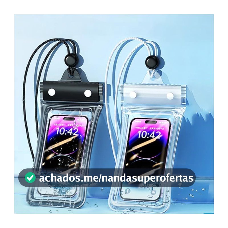 Capa Bolsa Prova d'Água Universal - KTransparente Impermeável para Celular