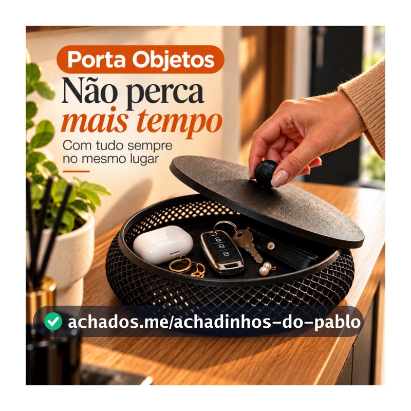 Porta Objetos Organizador de Mesa Chaves Trecos Decorativo Moderno Geométrico