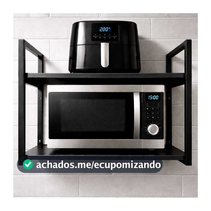 Suporte Microondas Air Fryer Forninho Impressora Prateleira de parede 2 andar MULTIUSO
