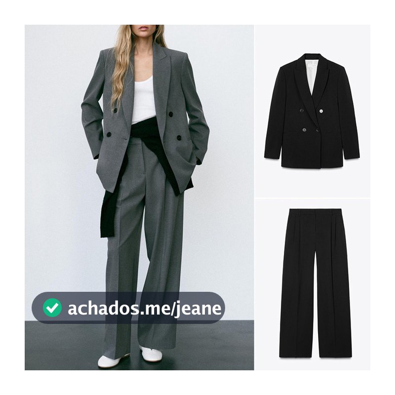 2026 Novo estilo de roupas femininas com ombreiras lapela Blazer de manga comprida2129095 Calças Calças Calças2125095 Co