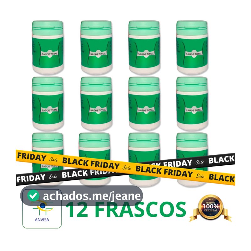 Kit 12 Frascos Saúde Total Em Cápsulas Original 100% - 15 Cápsulas