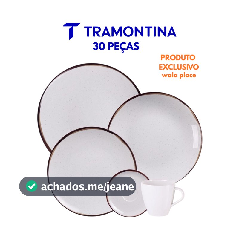Jogo de Jantar Canyon Porcelana Decorada 30 Peças Tramontina