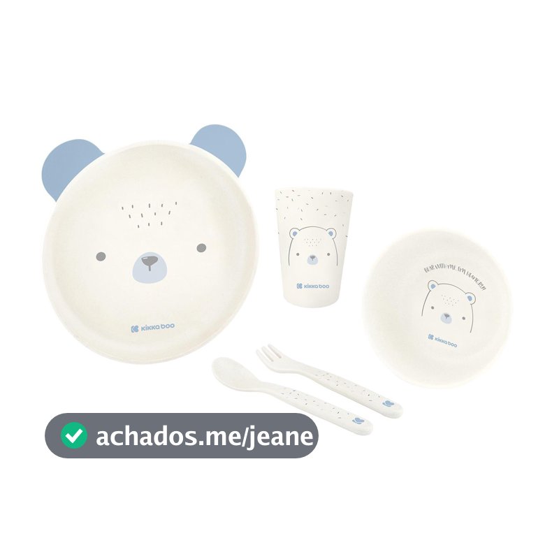 Kit Alimentação 5pcs Bear Blue KikkaBoo